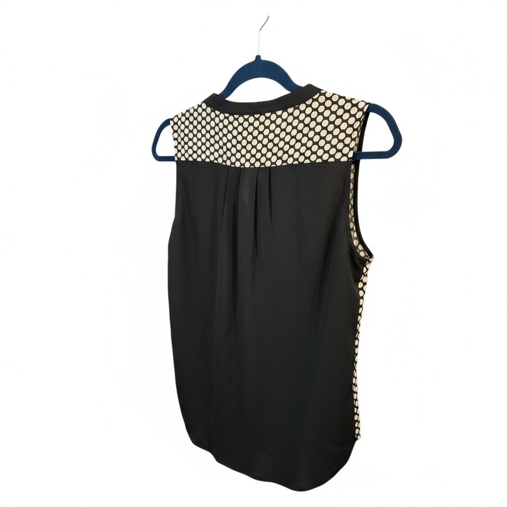 Antonia Femme Polka Dot Sleeveless Blouse‎ Multicolor Print Top Medium - Picture 3 of 10
